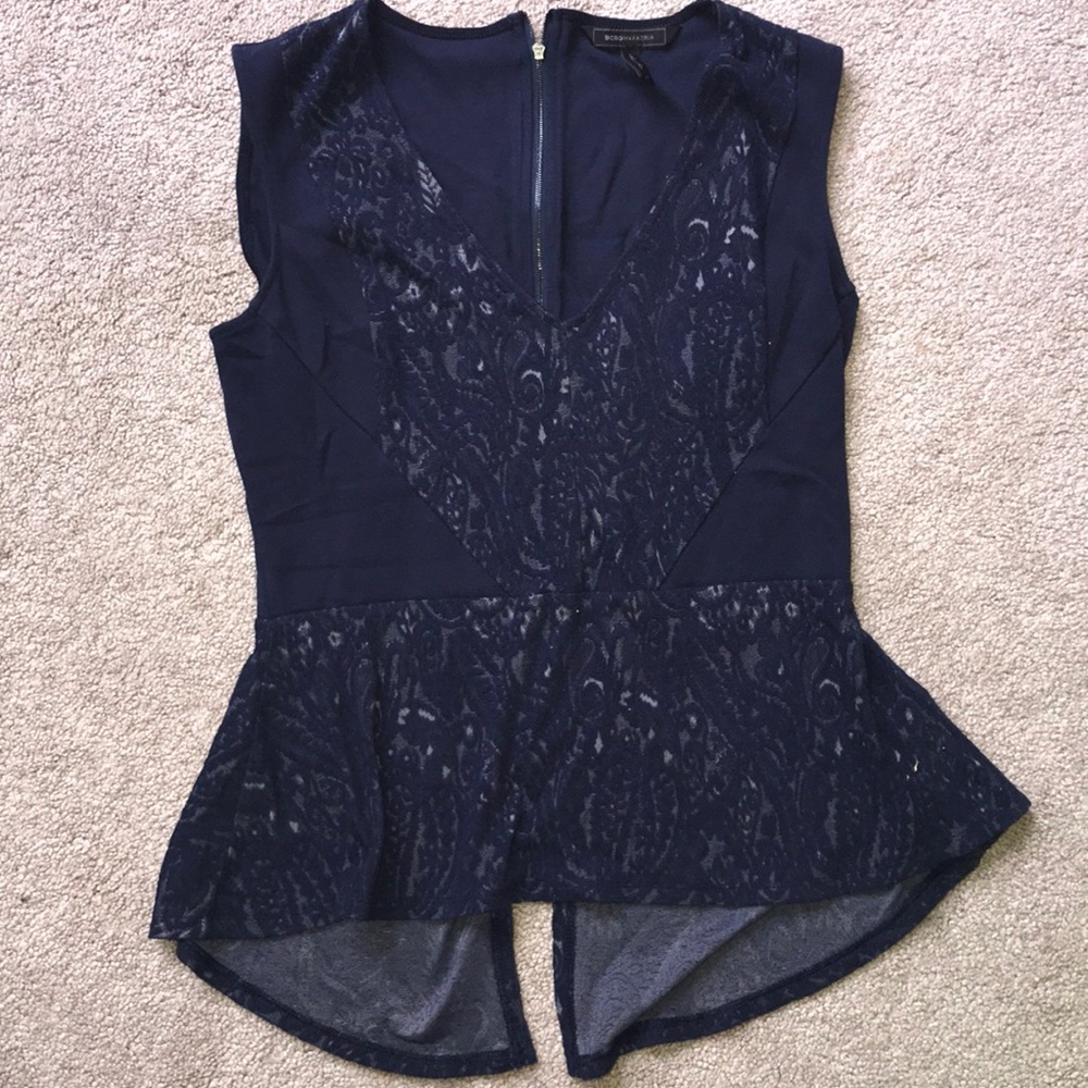 BCBGMaxAzria peplum Top